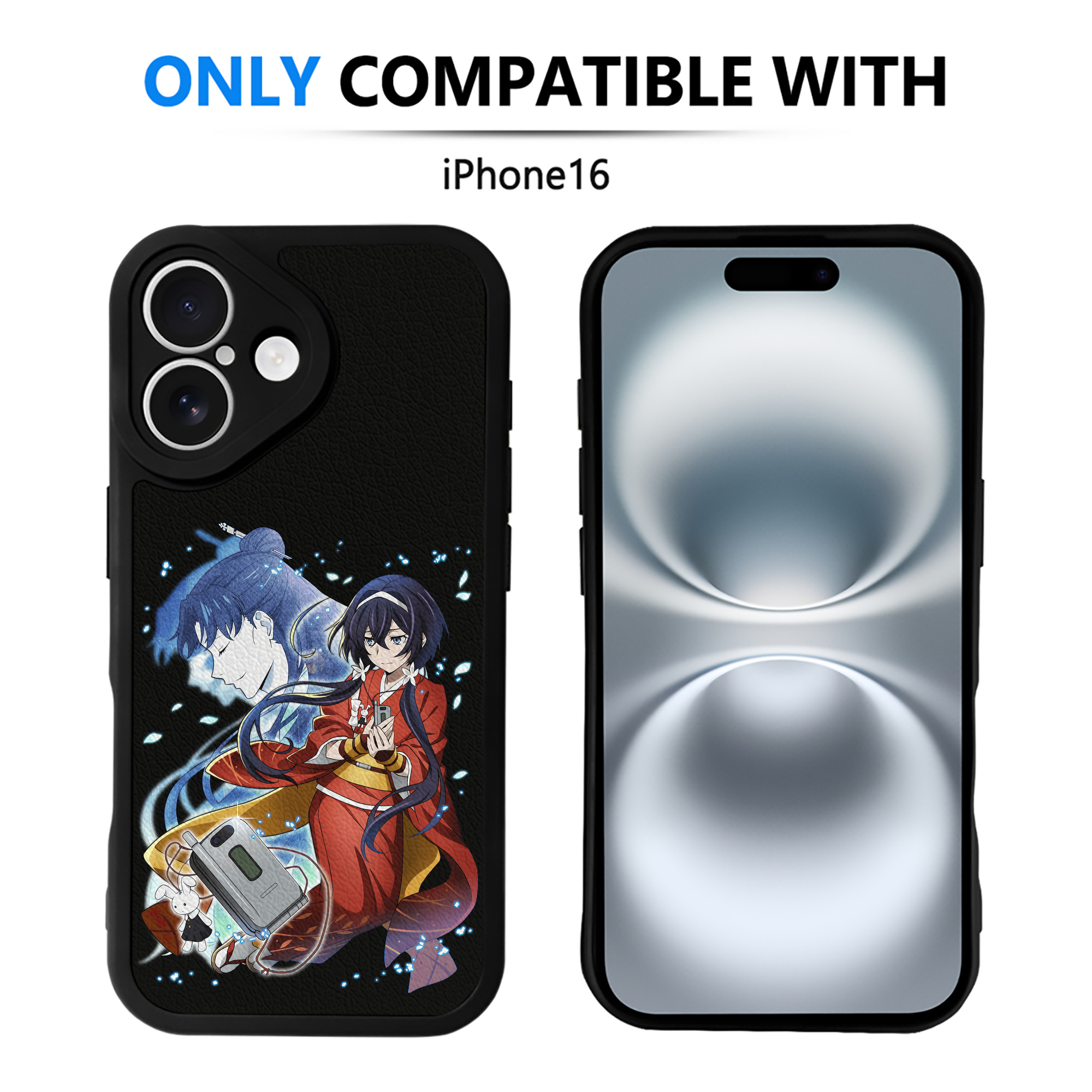 （画像用） 文豪ストレイドッグス Bungo Stray Dogs 【iPhone 16シリーズ対応】シリコンスマホケース（レザー調） 材質：シリコン